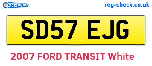 SD57EJG are the vehicle registration plates.