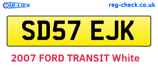 SD57EJK are the vehicle registration plates.