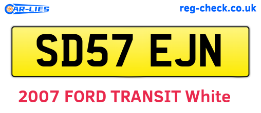 SD57EJN are the vehicle registration plates.