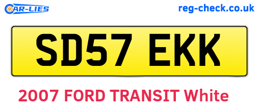 SD57EKK are the vehicle registration plates.
