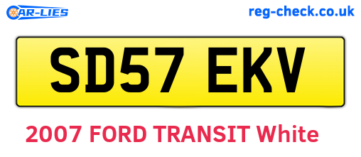 SD57EKV are the vehicle registration plates.