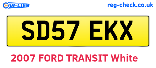 SD57EKX are the vehicle registration plates.