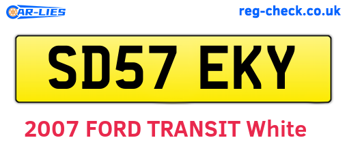 SD57EKY are the vehicle registration plates.