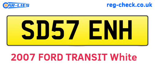 SD57ENH are the vehicle registration plates.