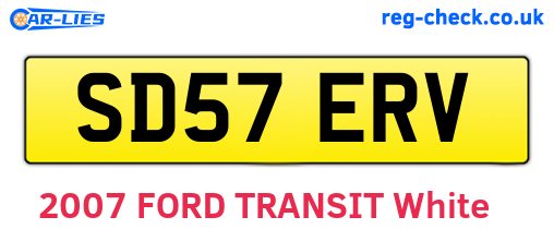 SD57ERV are the vehicle registration plates.