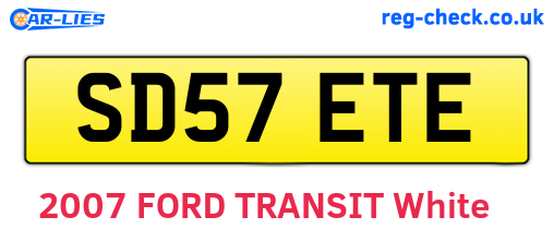 SD57ETE are the vehicle registration plates.