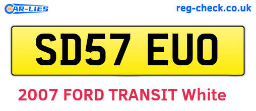 SD57EUO are the vehicle registration plates.