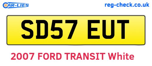 SD57EUT are the vehicle registration plates.