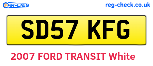 SD57KFG are the vehicle registration plates.