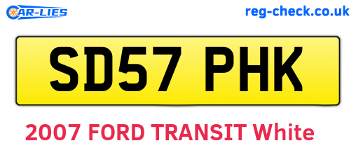 SD57PHK are the vehicle registration plates.