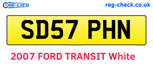 SD57PHN are the vehicle registration plates.