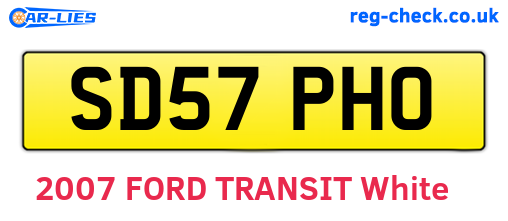 SD57PHO are the vehicle registration plates.