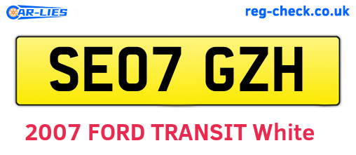 SE07GZH are the vehicle registration plates.