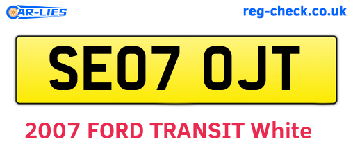 SE07OJT are the vehicle registration plates.