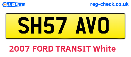 SH57AVO are the vehicle registration plates.