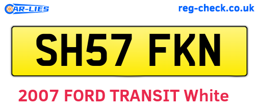 SH57FKN are the vehicle registration plates.