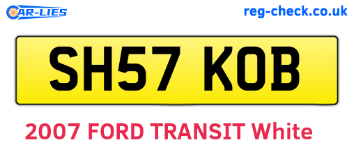 SH57KOB are the vehicle registration plates.