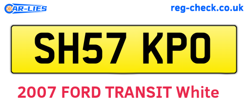 SH57KPO are the vehicle registration plates.
