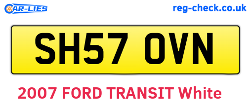SH57OVN are the vehicle registration plates.