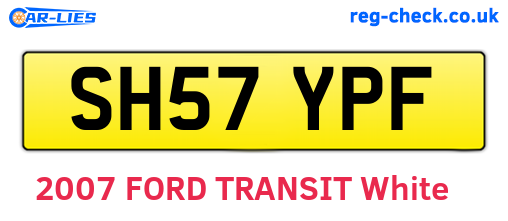 SH57YPF are the vehicle registration plates.