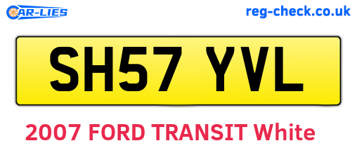 SH57YVL are the vehicle registration plates.
