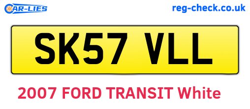 SK57VLL are the vehicle registration plates.