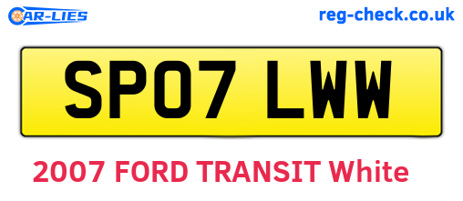 SP07LWW are the vehicle registration plates.