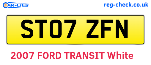 ST07ZFN are the vehicle registration plates.