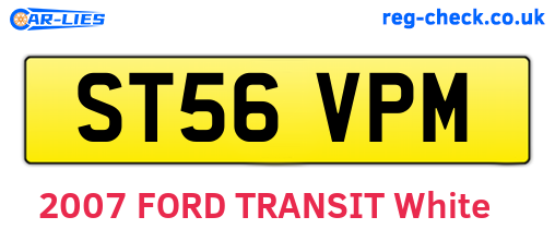 ST56VPM are the vehicle registration plates.