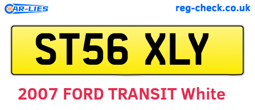 ST56XLY are the vehicle registration plates.
