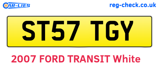 ST57TGY are the vehicle registration plates.