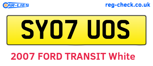SY07UOS are the vehicle registration plates.