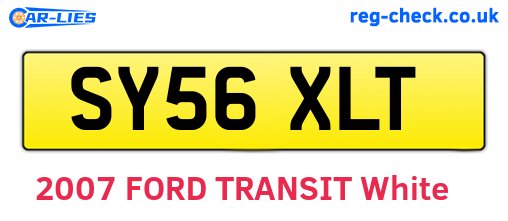 SY56XLT are the vehicle registration plates.