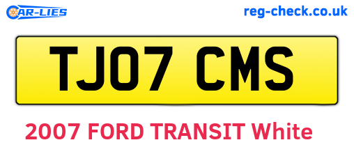 TJ07CMS are the vehicle registration plates.