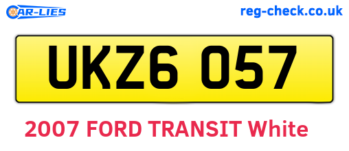 UKZ6057 are the vehicle registration plates.