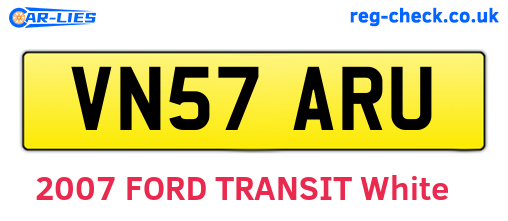 VN57ARU are the vehicle registration plates.