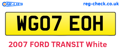 WG07EOH are the vehicle registration plates.