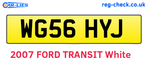 WG56HYJ are the vehicle registration plates.