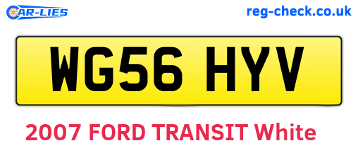 WG56HYV are the vehicle registration plates.