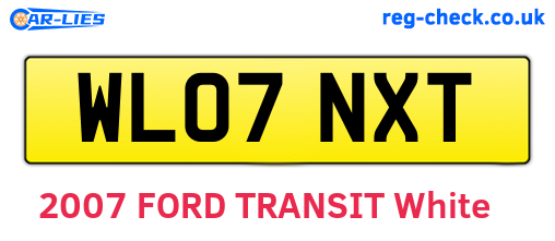 WL07NXT are the vehicle registration plates.