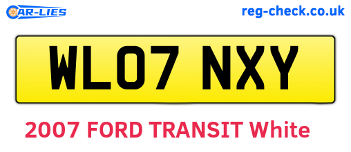 WL07NXY are the vehicle registration plates.