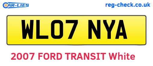 WL07NYA are the vehicle registration plates.