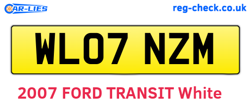 WL07NZM are the vehicle registration plates.