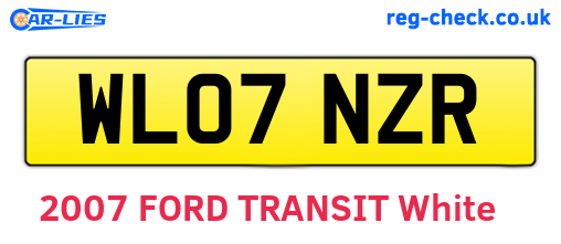 WL07NZR are the vehicle registration plates.