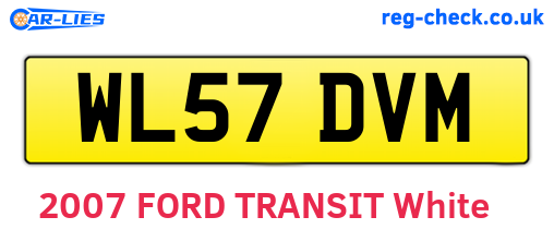 WL57DVM are the vehicle registration plates.