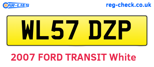 WL57DZP are the vehicle registration plates.