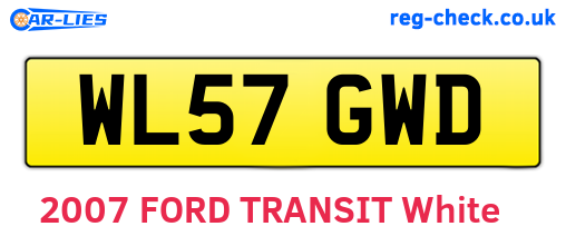 WL57GWD are the vehicle registration plates.