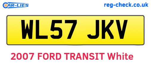 WL57JKV are the vehicle registration plates.