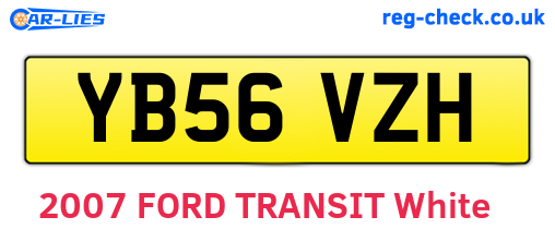 YB56VZH are the vehicle registration plates.
