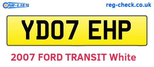YD07EHP are the vehicle registration plates.